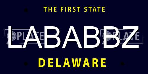 LABABBZ Delaware License Plate
