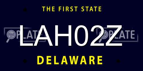 LAH02Z Delaware License Plate