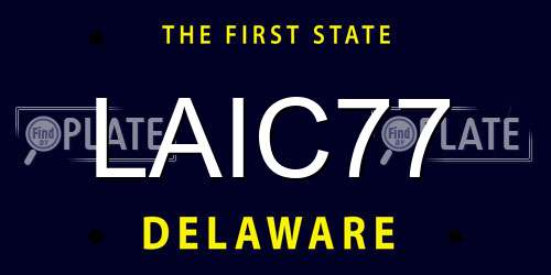 LAIC77 Delaware License Plate