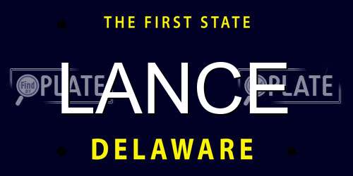 LANCE Delaware License Plate