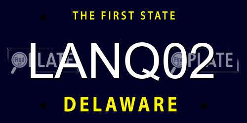 LANQ02 Delaware License Plate