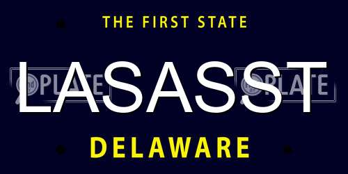 LASASST Delaware License Plate