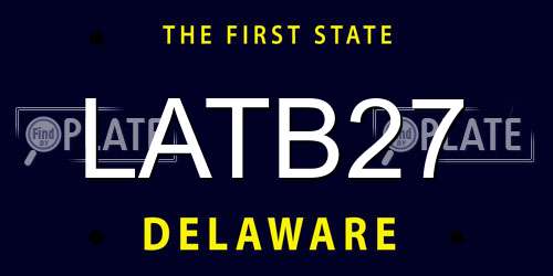 LATB27 Delaware License Plate
