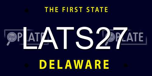 LATS27 Delaware License Plate
