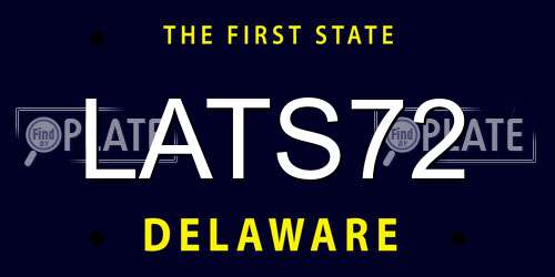 LATS72 Delaware License Plate