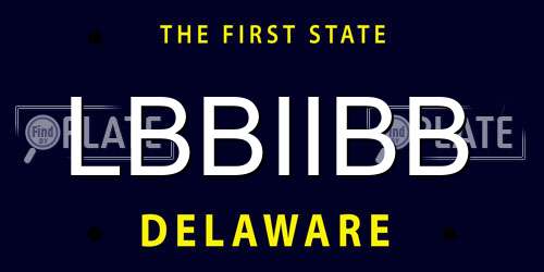 LBBIIBB Delaware License Plate