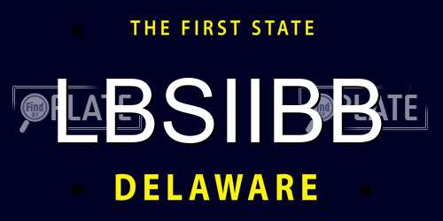 LBSIIBB Delaware License Plate