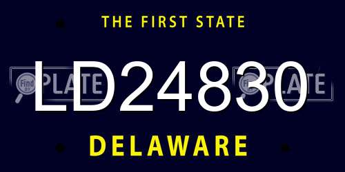 LD24830 Delaware License Plate