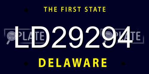 LD29294 Delaware License Plate