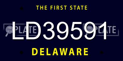 LD39591 Delaware License Plate