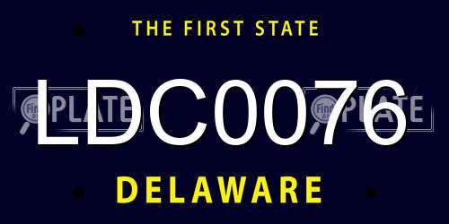 LDC0076 Delaware License Plate