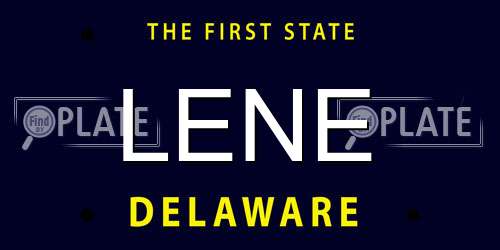 LENE Delaware License Plate