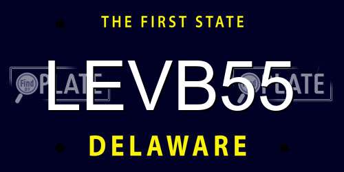 LEVB55 Delaware License Plate