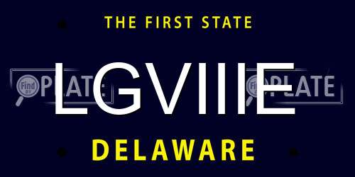 LGVIIIE Delaware License Plate
