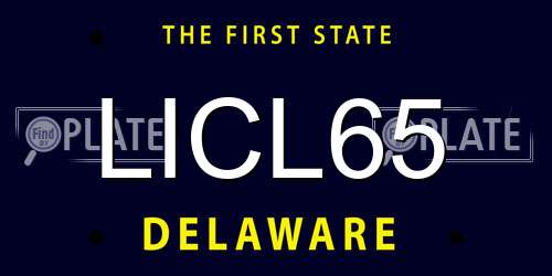 LICL65 Delaware License Plate
