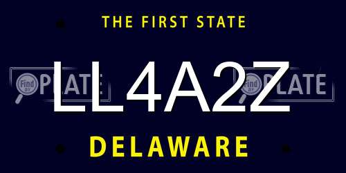 LL4A2Z Delaware License Plate