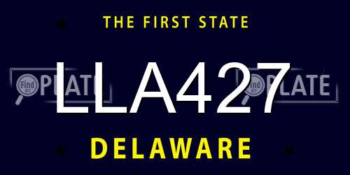 LLA427 Delaware License Plate
