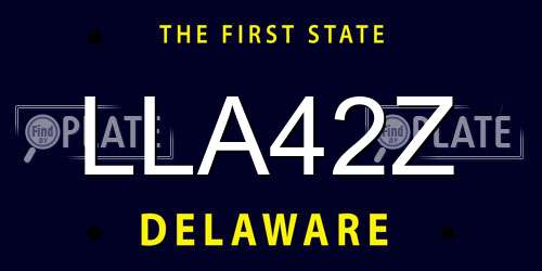 LLA42Z Delaware License Plate