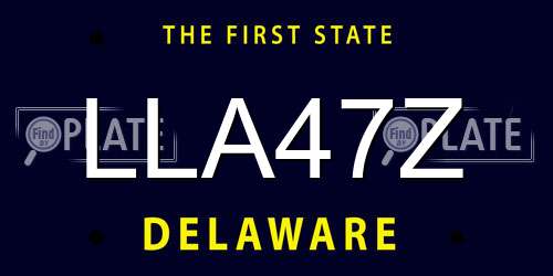 LLA47Z Delaware License Plate