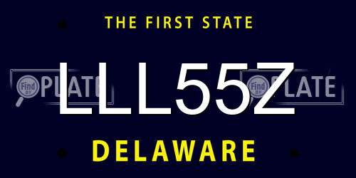 LLL55Z Delaware License Plate