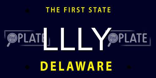 LLLY Delaware License Plate