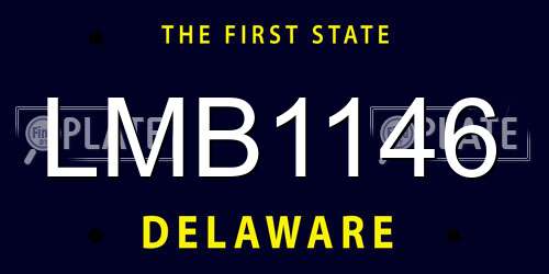 LMB1146 Delaware License Plate