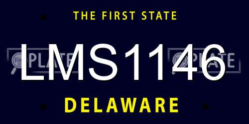 LMS1146 Delaware License Plate