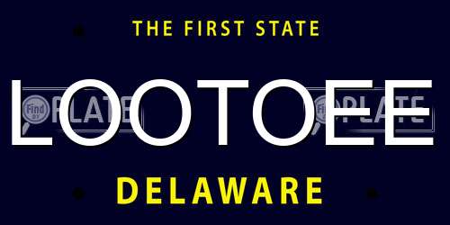 LOOTOEE Delaware License Plate