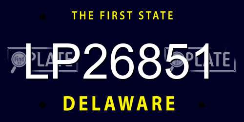LP26851 Delaware License Plate