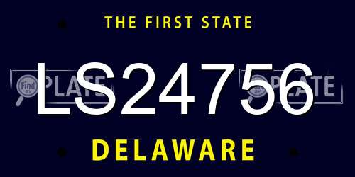 LS24756 Delaware License Plate