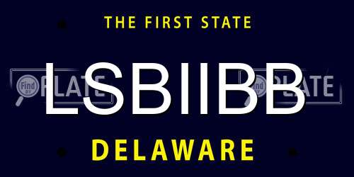 LSBIIBB Delaware License Plate
