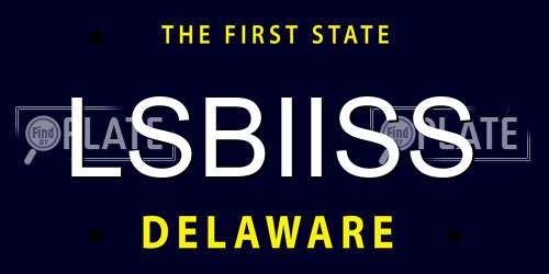 LSBIISS Delaware License Plate