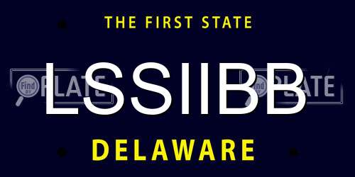 LSSIIBB Delaware License Plate