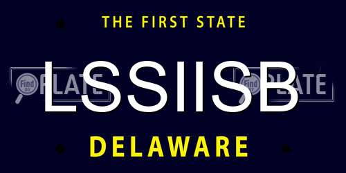LSSIISB Delaware License Plate