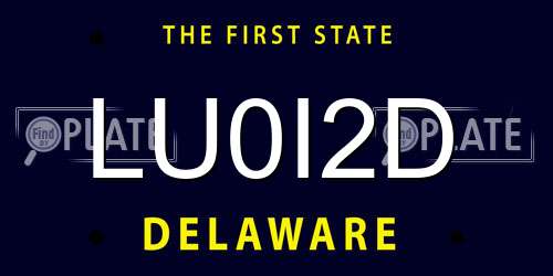 LU0I2D Delaware License Plate
