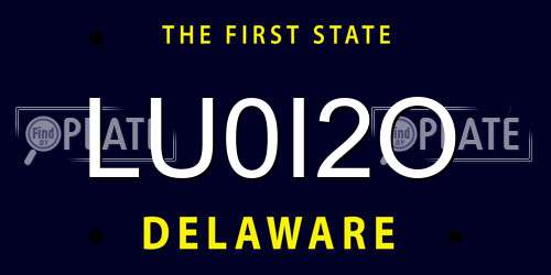 LU0I2O Delaware License Plate