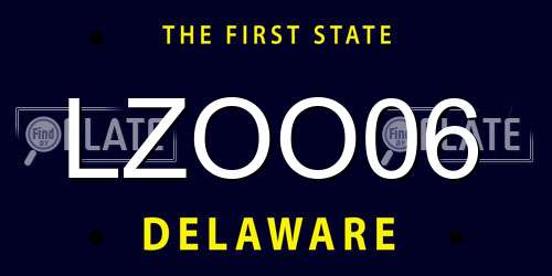 LZOO06 Delaware License Plate