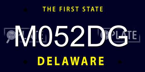 M052DG Delaware License Plate