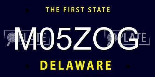 M05ZOG Delaware License Plate