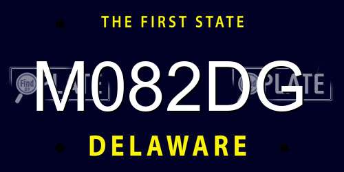 M082DG Delaware License Plate