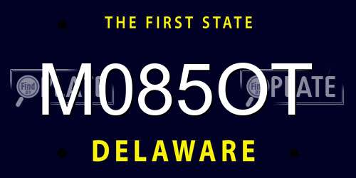 M085OT Delaware License Plate