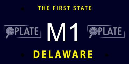 M1 Delaware License Plate