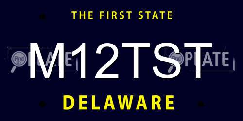M12TST Delaware License Plate