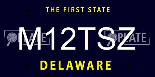 M12TSZ Delaware License Plate
