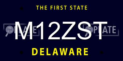 M12ZST Delaware License Plate