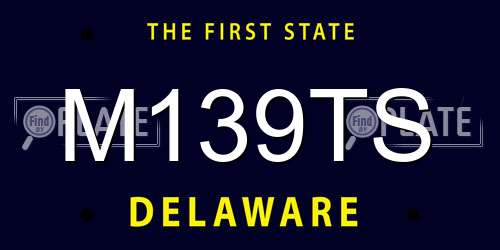 M139TS Delaware License Plate