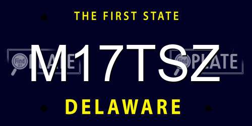 M17TSZ Delaware License Plate