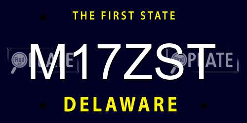 M17ZST Delaware License Plate