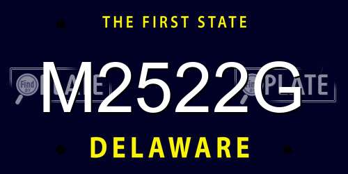 M2522G Delaware License Plate