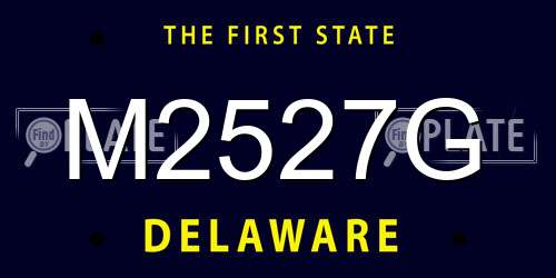 M2527G Delaware License Plate
